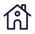 icono casa a línea azul