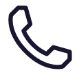 icono teléfono a línea azul